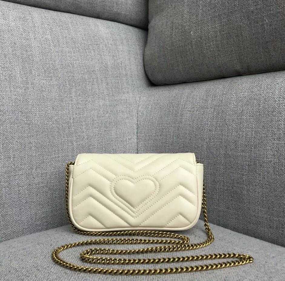 

2021 Black marmont luxurys designers bags hot solds womens shoulder bags LOVE wavy chain crossbody bag plain genuine real leather handbags, Color1