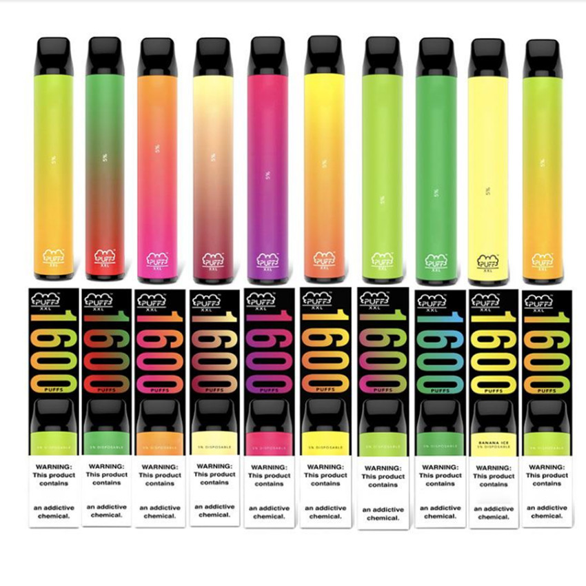 

PUFF XXL Disposable Device 1600+ Puffs 18 Colors Puff Bar Plus Xtra E Cigarette Vape Pen