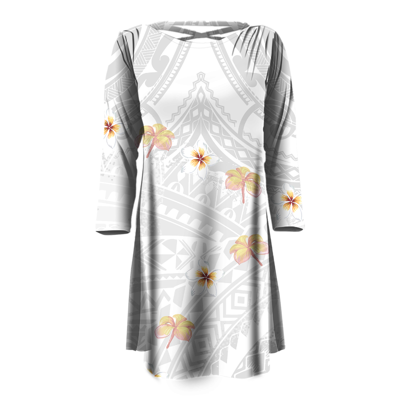 

Casual Dresses Polynesian Puletasi Autumn Winter Noble Temperament Ladies Dress Women Long Sleeve Print Holiday Chic OEM/ODM, Rr21070825-1