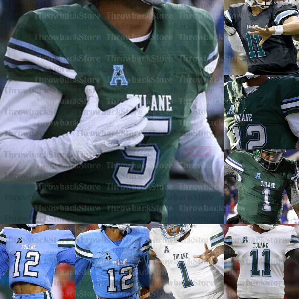 

Custom Tulane Green Wave College Football Jerseys Malik Lawal Amare Jones Cameron Carroll Keon Howard Tyrick James Ramsey J.P. Losman, White