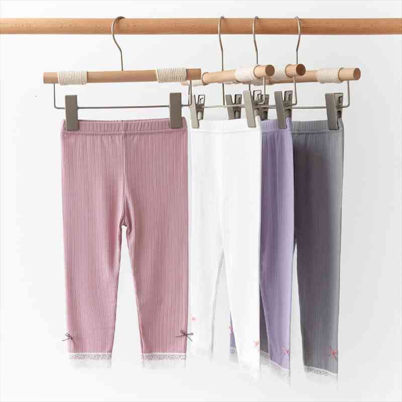 

summer short children pants leggings lace bowknot stretch lovely childrens clothing trousers, Blue