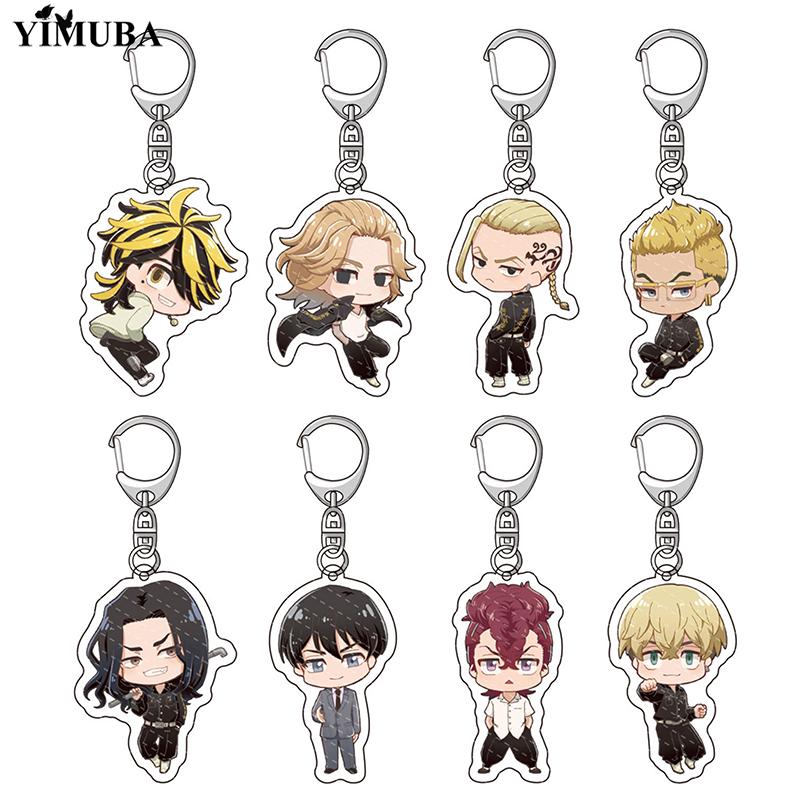 

Keychains 2021 Anime Tokyo Revengers Keychain Fashion Cute Figure Manjiro Ken Chifuyu Takashi Kazutora Keisuke Acrylic Key Chain For Teens