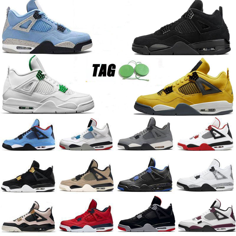

Sail Black Cat Oreo University Blue 4 4s Fire Red Mens Basketball Shoes 1 1s Guava Ice Noir Hyper Royal Court Purple Lucky green Obsidian UNC Dark Mocha Women sports, With box