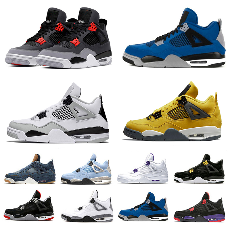 

2022 4s Basketball Shoes Wild Things White Lightning Desert Moss Day Denim Blue Toro Bravo Thunder Haze Tattoo Singles Day men women trainers sports shoe, Camel