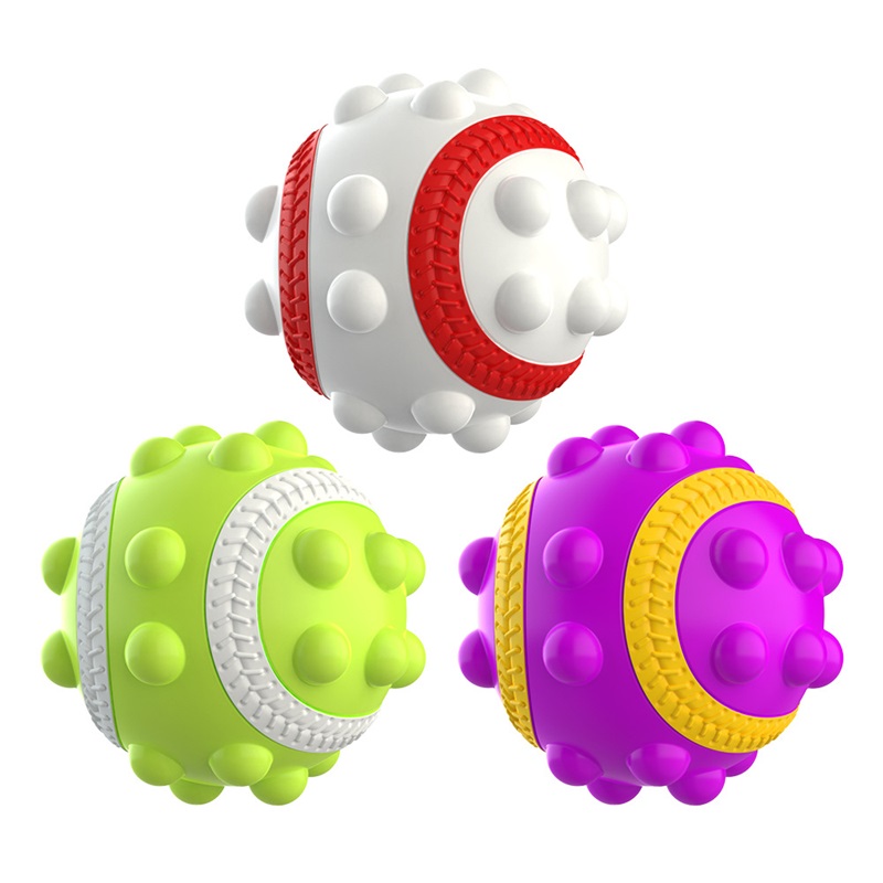 

2022 Fidget Toys New 3D decompression ball tennis Baseball Softball children's educational toy silicone press music