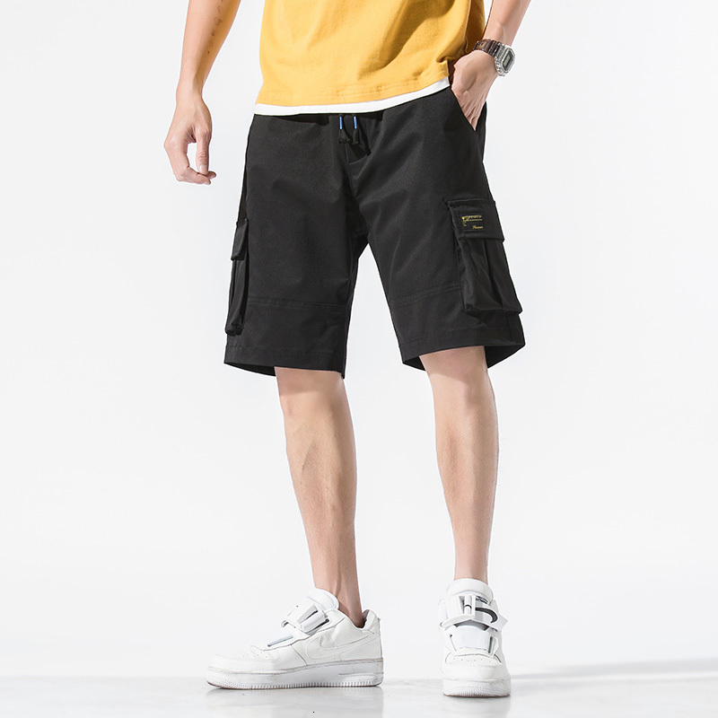 

2021 New Solid Male Beach Short Men's Shorts 5xl Streetwear Pd8x, Orange.