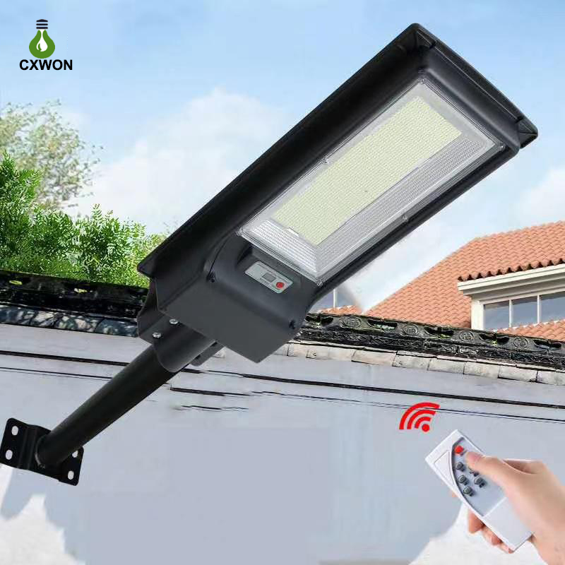 

Street Lights Solar Lamp 300W 600W Waterproof Radar Motion Sensor Outdoor Garden Wall Light with Remote and Pole