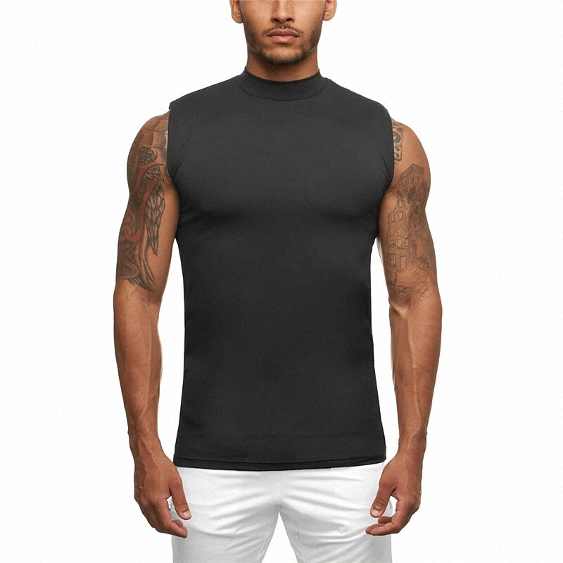 Men's Undershirt Solid Color Crew Neck Casual Daily Sleeveless Tops Lightweight Fashion Big and Tall Sports White Black T9fq#