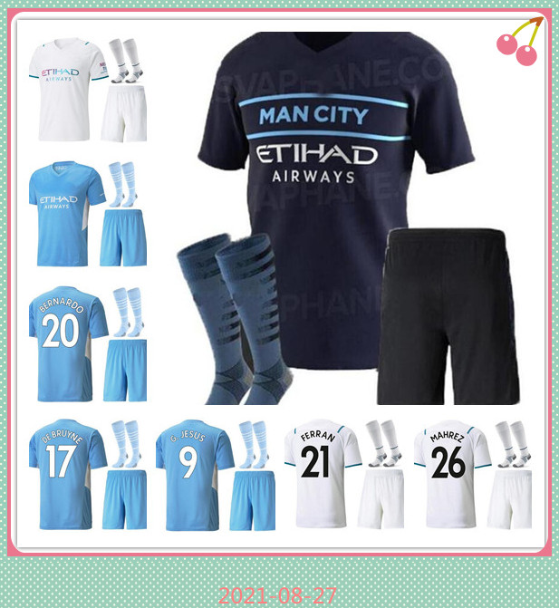 

21 22 9 G.JESUS soccer jersey 2021 2022 man STERLING football shirt KUN AGUERO DE BRUYNE GREALISH BERNARDO MAHREZ RODRIGO men kids kits, Black;yellow
