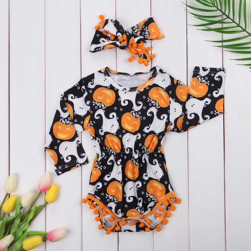 

Halloween Newborn Baby Boy Girl Romper Jumpsuit Pants Clothes Outfits, Default color