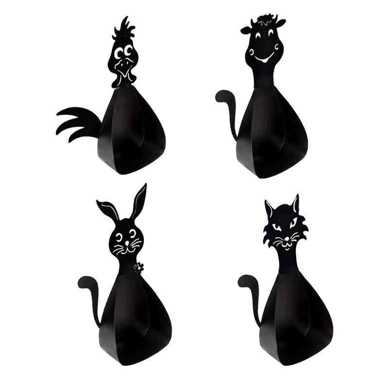 

Toilet Paper Holders Free Standing Tissue Storage Stand Rack Metallic Roll Cute Animals Shape Bathroom Holder Drop