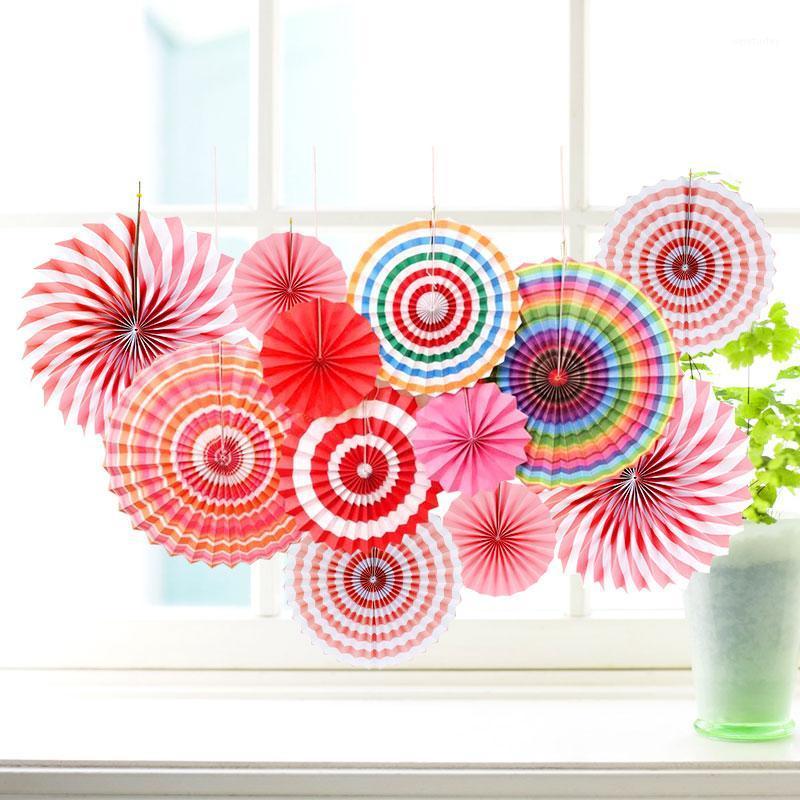 

Party Decoration International Children's Day Decor Paper Fan Flower Kindergarten Classroom Scene Layout Store Supplies Holiday Decorations