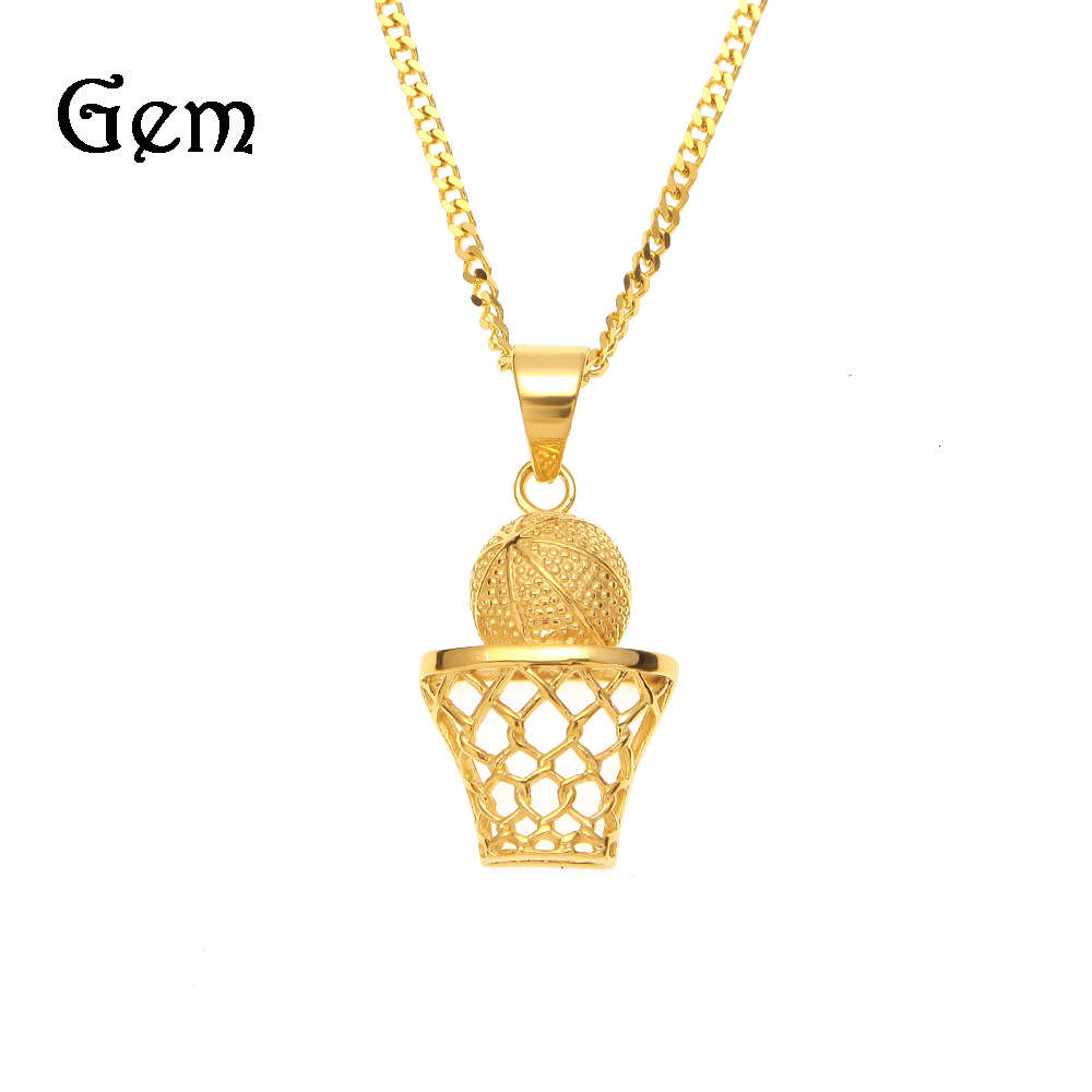 

Hiphop hip hop color preserving stainless steel basketball frame pendant basketball pendant vacuum plating jewelry