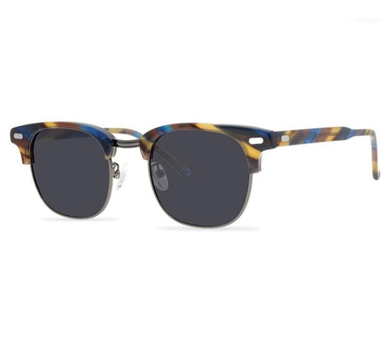Vintagte Punk Acetate Sunglasses Women Polarized Frame High Quality UV400 Goggle Driving Fishing Outdoor Retro Sun Glasses Men