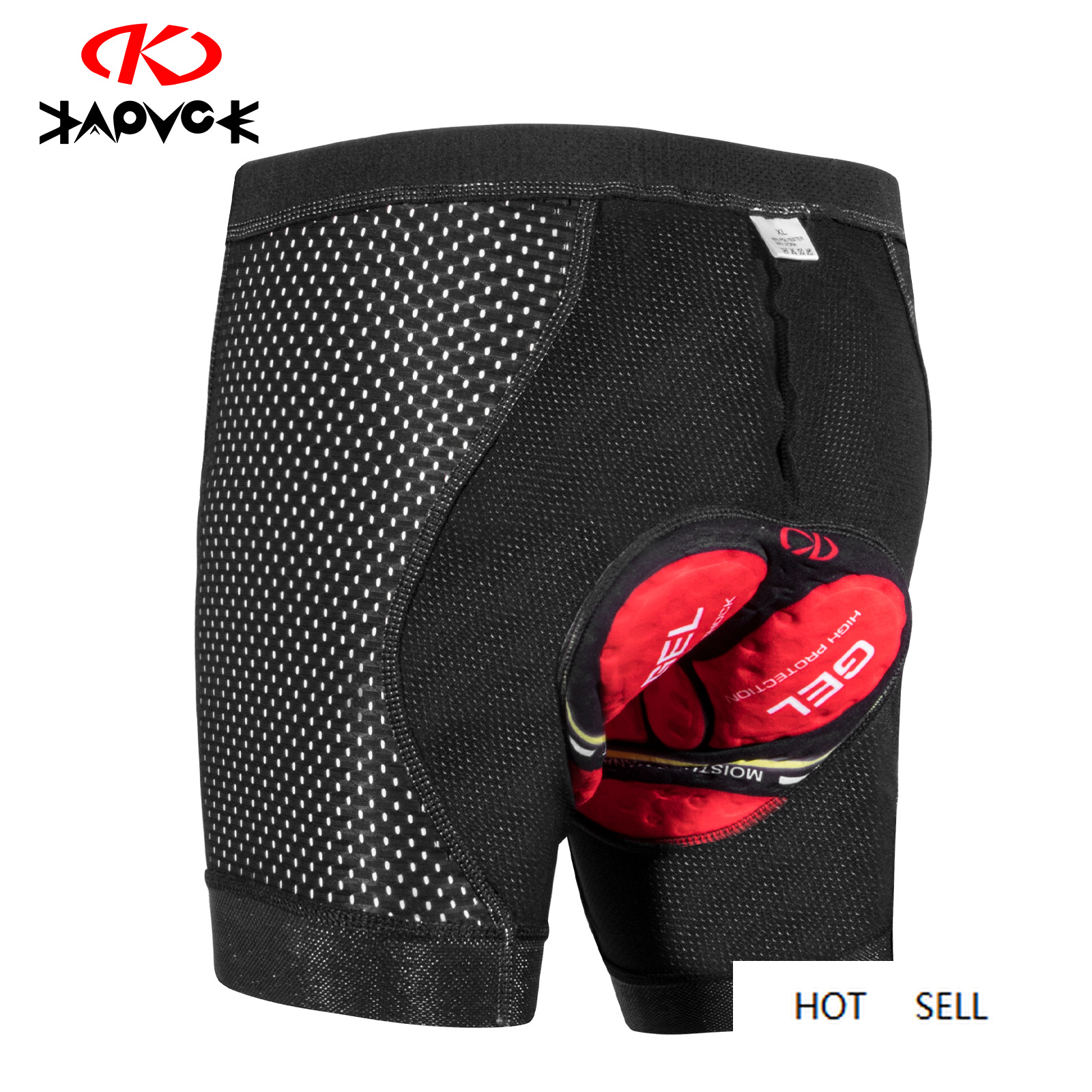 

Kapvoe Cycling Shorts Underwear Polyester Spandex Bicycle Pants Bike Trousers Men Sportswear Bicycle Accessories Summer, Black
