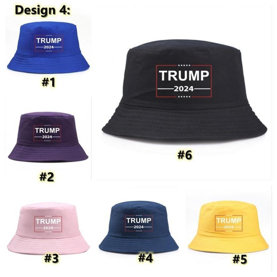 

2024 Trump Hat Men Women Bucket Cap Keep America Great Hat Trump Cap President Trump Letters Visor Hats Fishing Caps DHL Delivery, Black;white