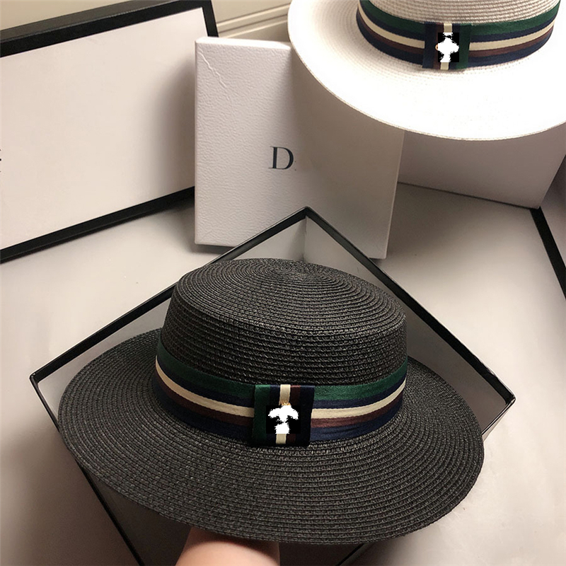 

New Style Caps Summer Wide Brim Straw Hats for Women Outdoor Travel Fishing Beach Wild Sun Hat, White