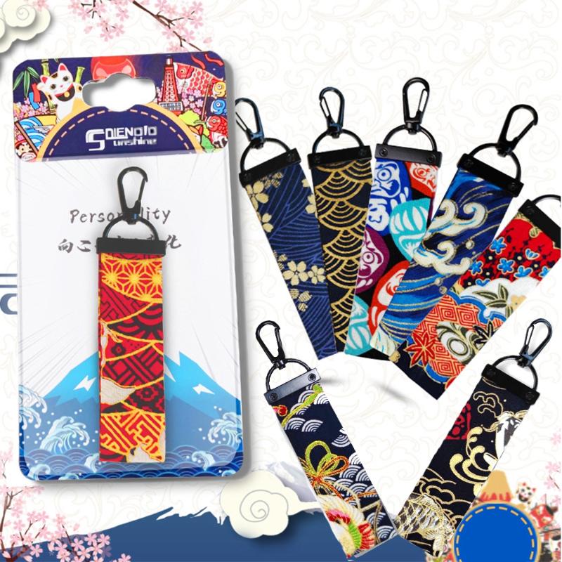 

Keychains Japanese Style Ukiyo-e Pendant Charm Keyring Car Key Chain Decoration JDM Bushido Interior Couple Gift