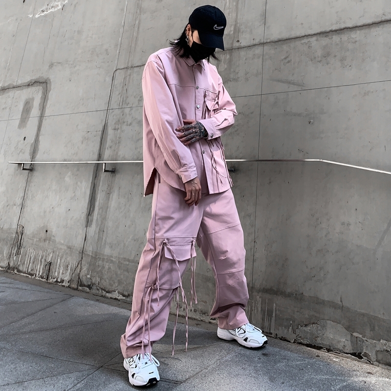 

2021 New Training Set 2021-autumn Hip Hop Streetwear Man Sweat Men' Sweatsuit Suit Clothes 23ws, Pink.