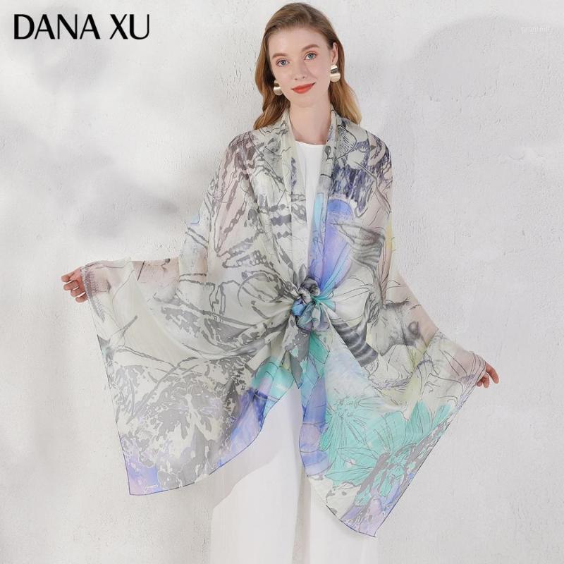 

Scarves 2021 Silk Long Scarf Women Design Beach Blanket Shawl Wear Swimwear Bandana Hijab Face Shield Foulard, Blue;gray
