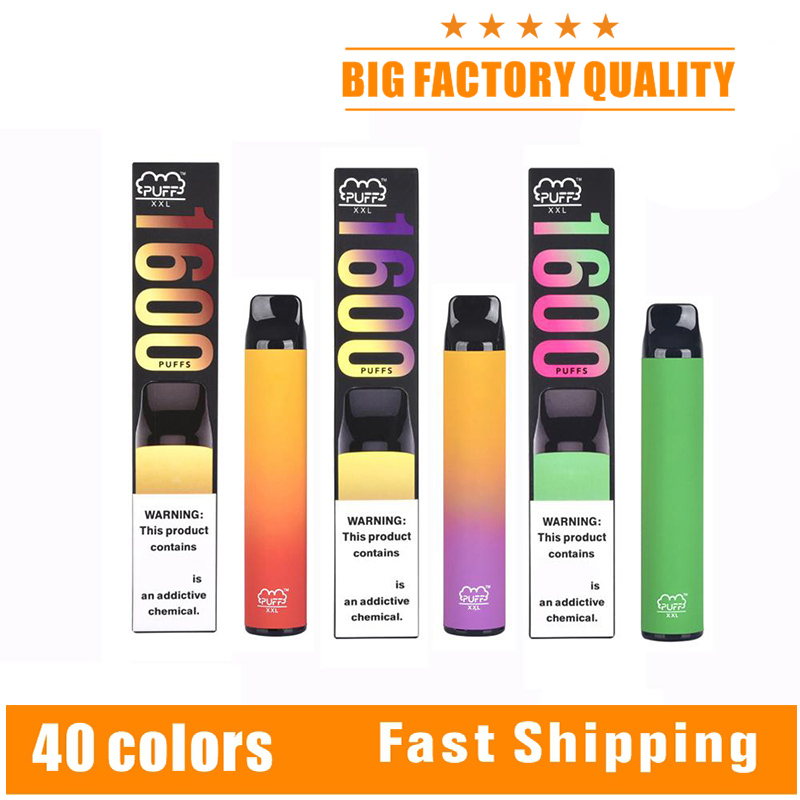 

2021 High Quality 600mAh 4ml 1600 puff XXL Disposable Vape Pen puff plus Vapor Pod Puff XXL Vaporizer Kits