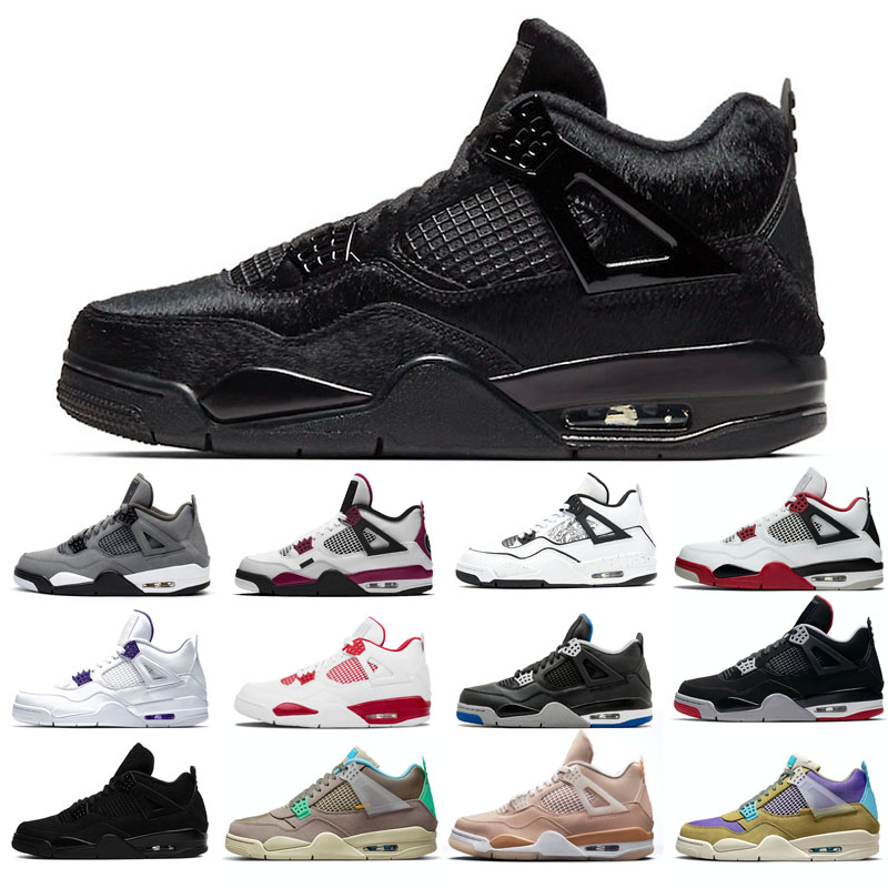 

4s new basketball shoes for man Black Taupe Haze Desert Moss court purple Travis White Cement Oreo Sail Olivia Kim orange metallic Fire Red Bred DIY Pure Money Neon