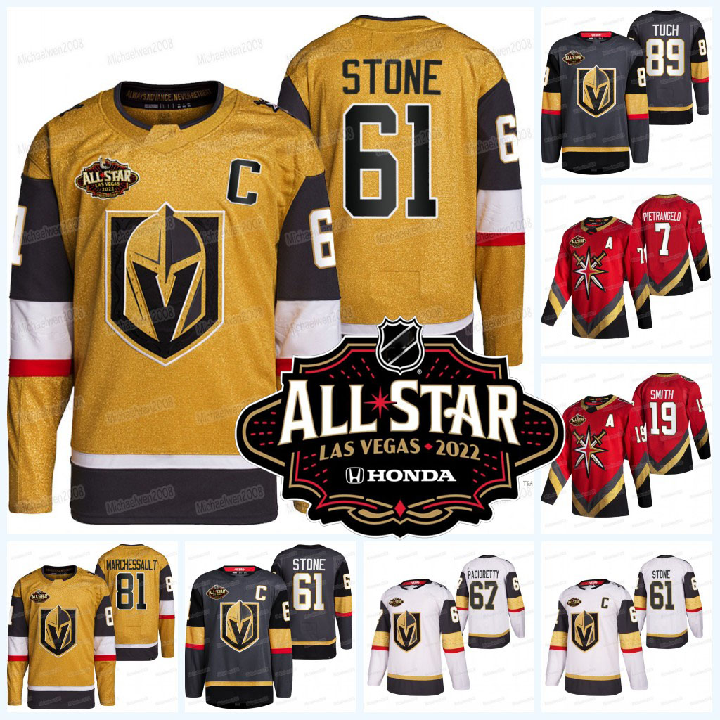 

Vegas Golden Knights 2022 All Star Jersey Nolan Patrick Mark Stone William Karlsson Max Pacioretty Jonathan Marchessault Reilly Smith Alex Tuch Shea Theodore, Women with patch