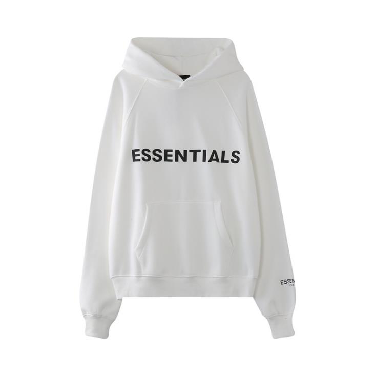 

Warm ESSENTIALS Hoodies Mens Womens Fashion Streetwear Pullover Sweatshirts Loose Lovers Tops Clothing, Black