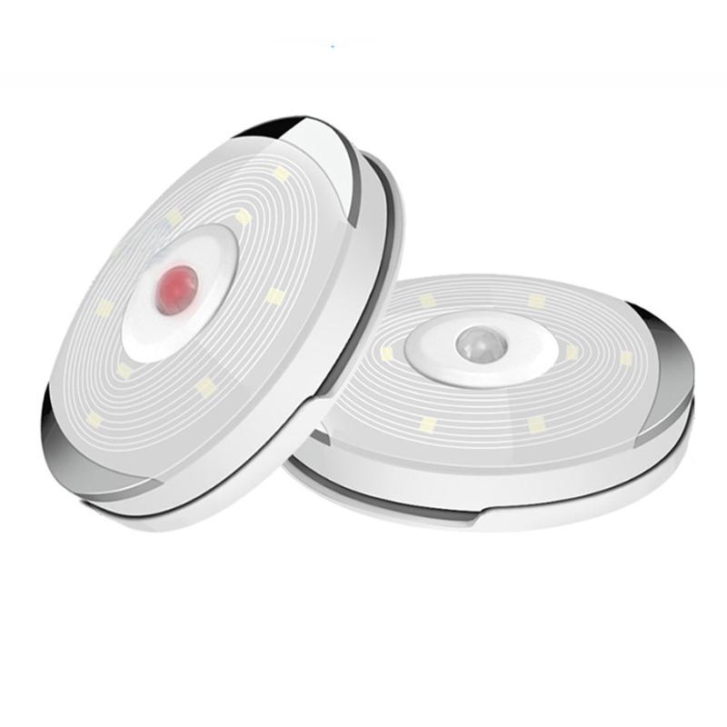 

Night Lights Smart Bedroom Bedside Light Under Cabinet Lamps PIR Motion Sensor Battery Powered Wireless Wall