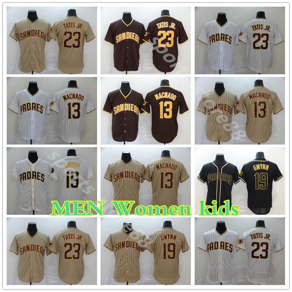

2020 19 Tony Gwynn Jersey 13 Manny Machado 23 Fernando Tatis Jr. All Stitched Flex Base Cool Base Baseball Jerseys, Colour 12