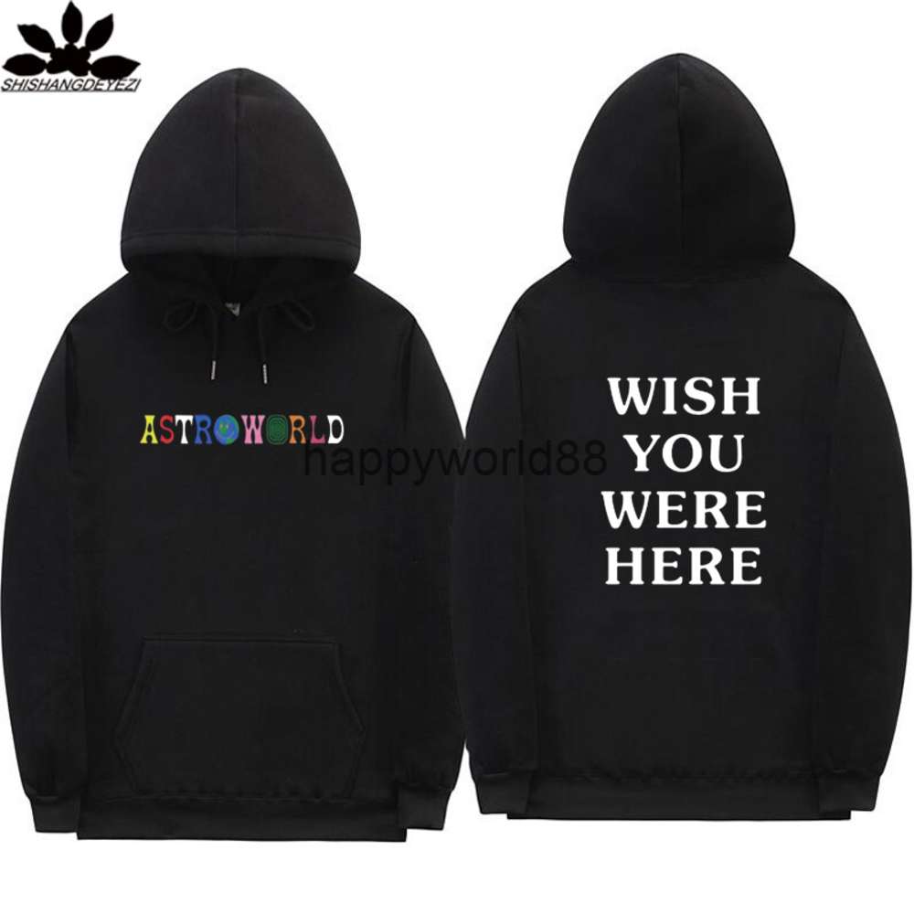 

Sale Travis Scott Astroworld hoodies fashion letter print Hoodie streetwear Man and woman Pullover Sweatshirt, Black