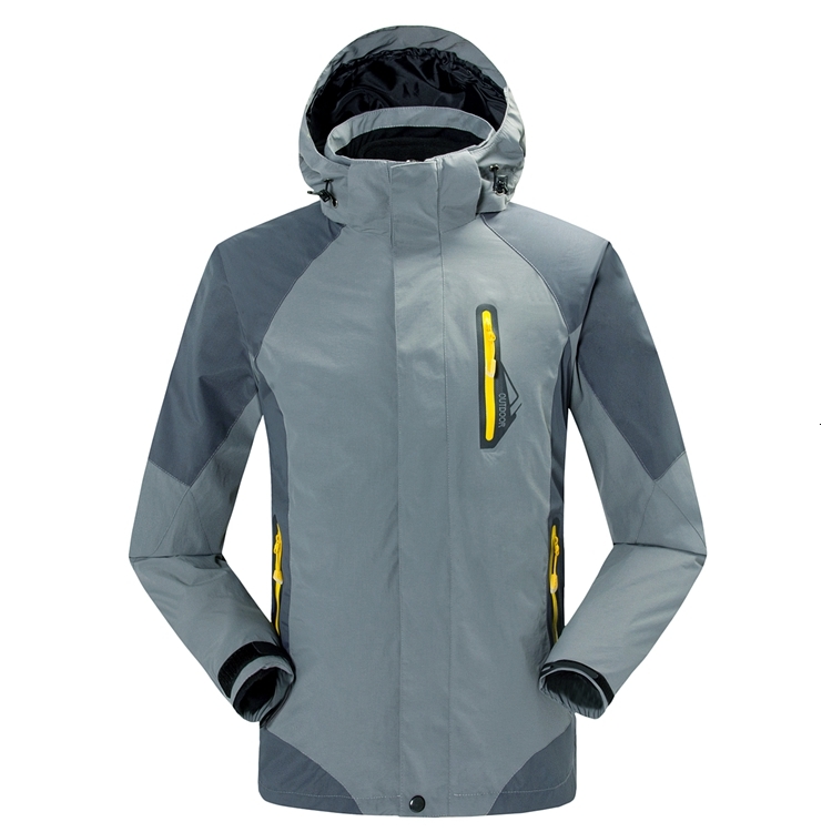 

2021 New Winter Men's Two-pieces Ski Fleece Softshell Fashion Windproof Men Cotton Jackets Coats N6no, Yellow