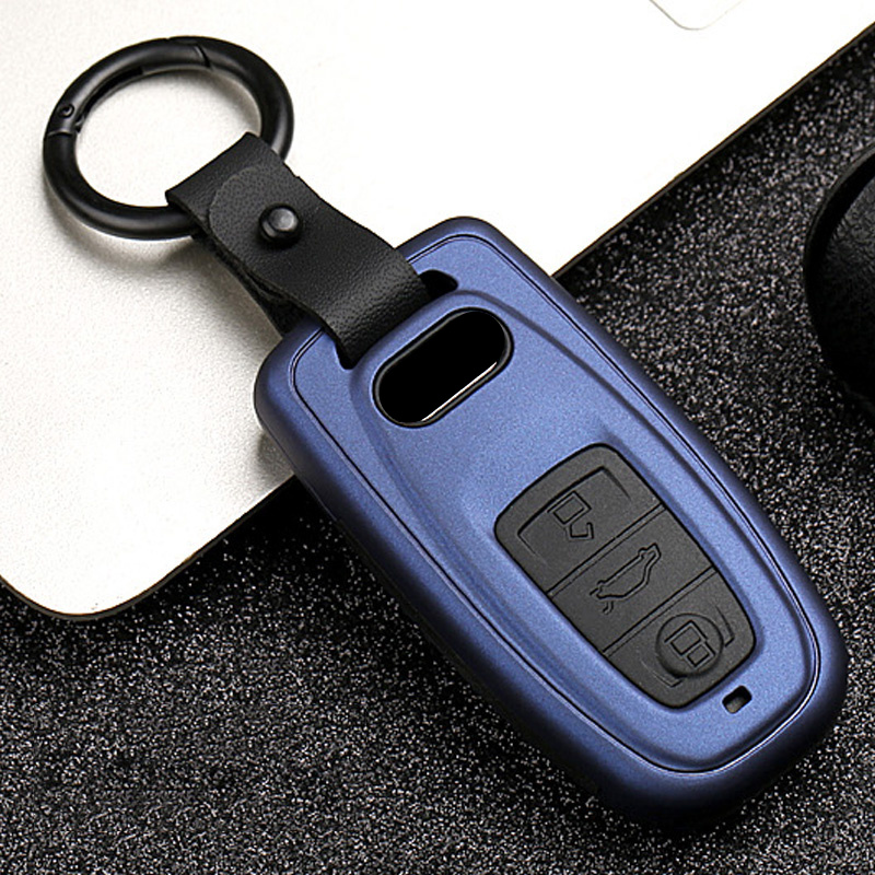 

2020 Carbon Fiber Matte Car Key Case For AUDI A4 A7 A8 B9 TT TTS 8S 2016 2017 Quattro Q3 Q5 Auto Car Key Shell Case Cover Holder