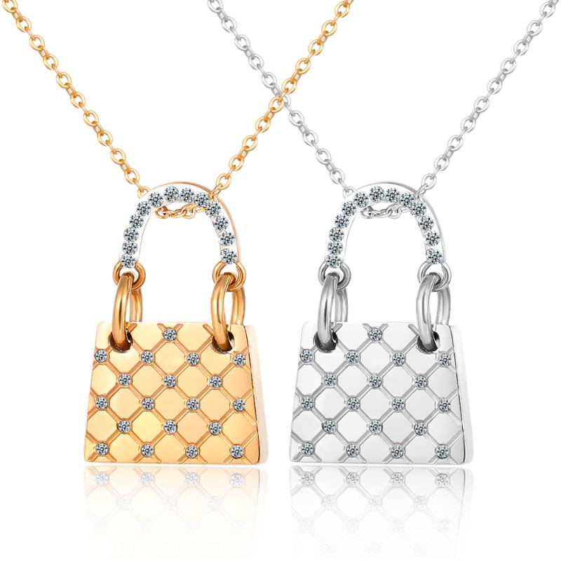 

Pendant Necklaces FYSARA Cubic Zircon Lock Necklace Gold Silver Color Short For Girl Women Fashion Jewelry Party Valentine's Gift