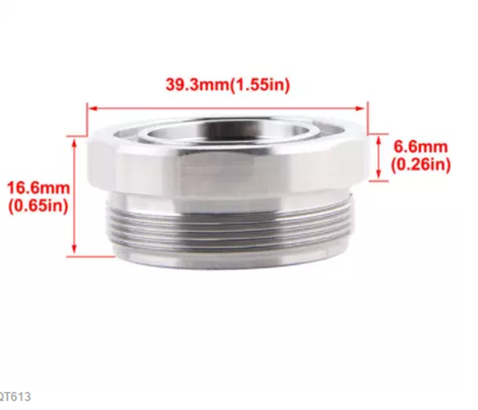 

1.375x24 titanium end c-a-p screw cups Baffle adpater 1/2x28 5/8x24 for QT124 mst s