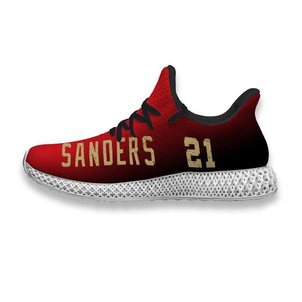 

Custom Deion Sanders #21 Printed DIY 4D Running Shoes Unisex Casual Breathable Athletic Tennis Sport Sneakers Mens Womens