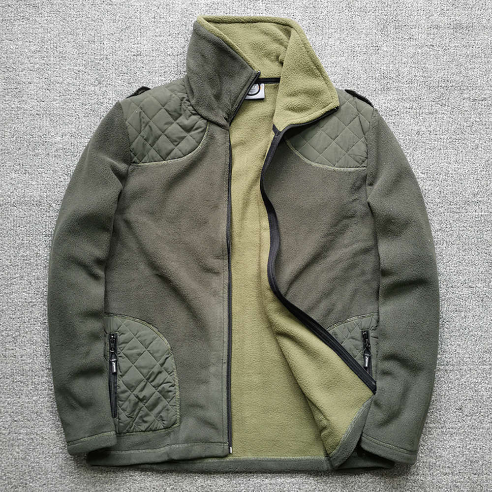 

Thick double-sided fleece autumn and winter outdoor warm men's casual jacket half high collar windbreaker mens Free shipping, Black;brown