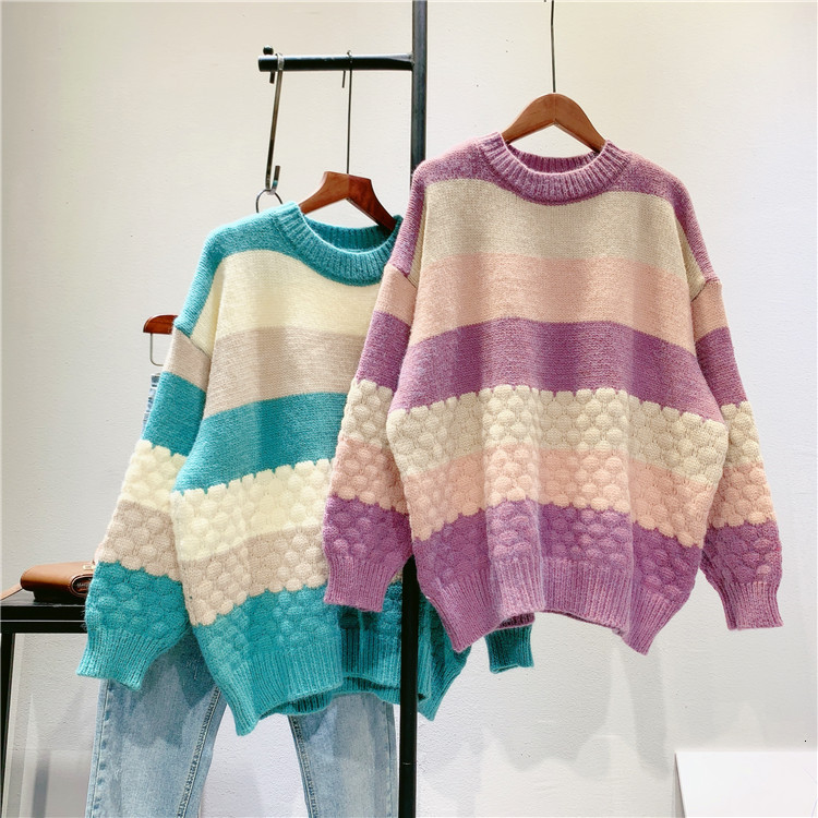 

2021 Women the Neck Sleeve Hot Female Fashion Winter Sweater Pullovers Pull Femme Fsfb, Green