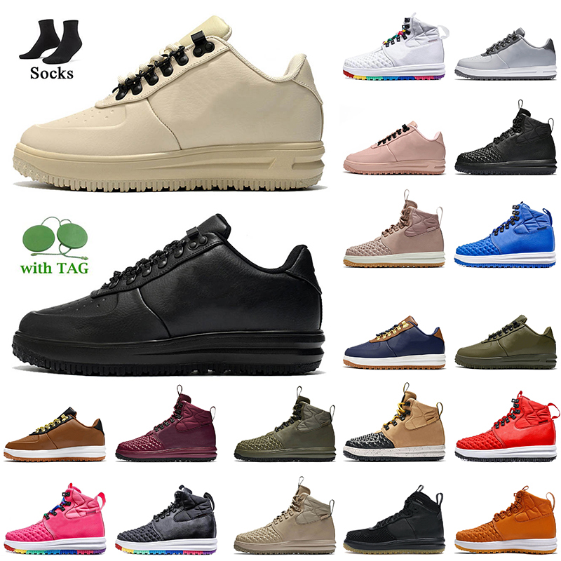 

2022 Off Women Mens High Lunar 1 Duckboot Running Shoes Summit White Multi Color Triple Black Particle Pink Linen Burgundy Burgundy Red One Sneakers Trainers Sports, B36 army olive 40-47