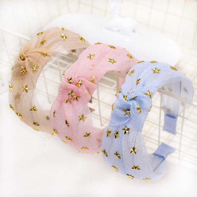 

Hair Accessories Fashion Diamond Star Band For Women Sweet Wedding Tiara Elegant Girls Bezel Headband Headwear