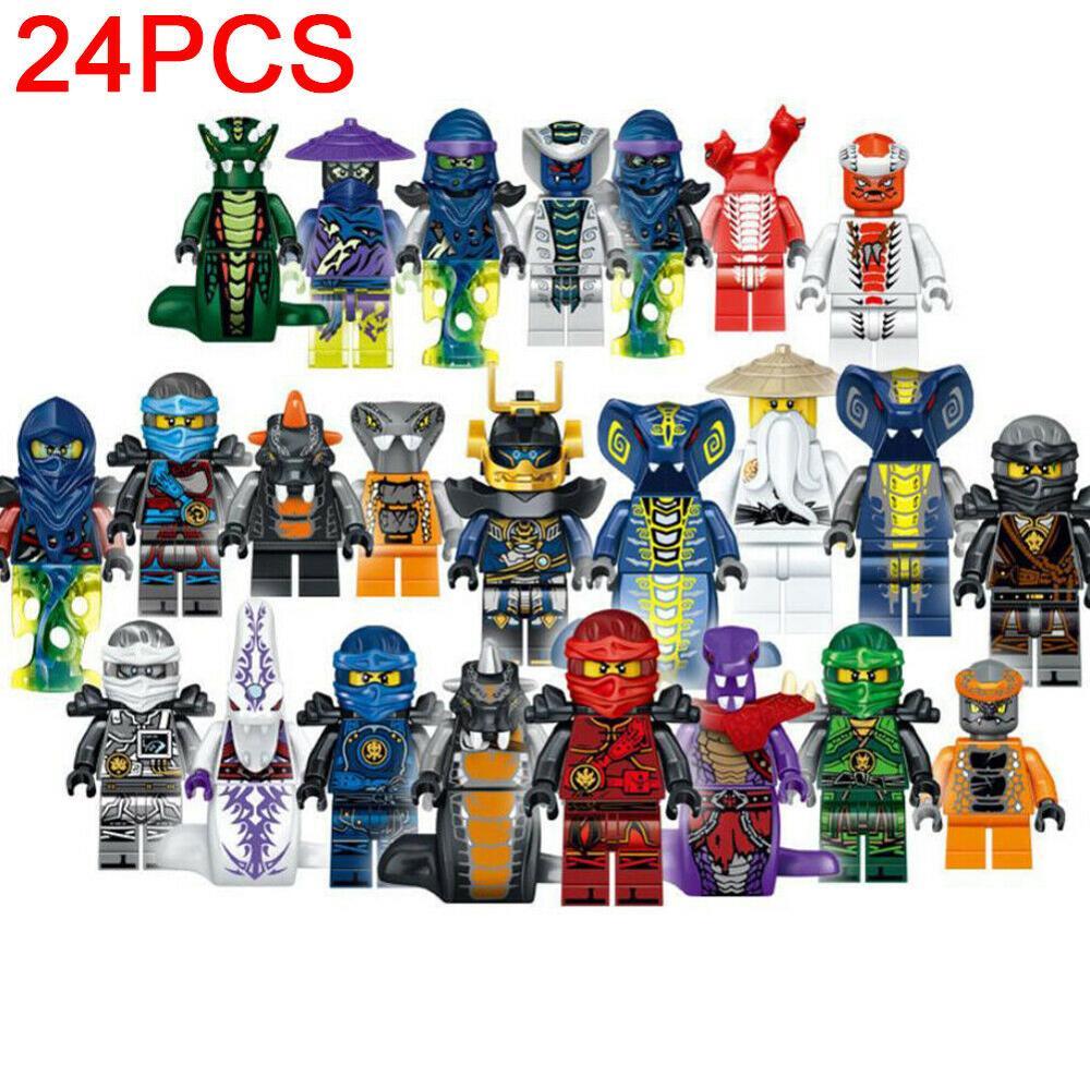 

8Pcs Ninjago Motorcycle Set Minifigures Ninja Mini Figures Blocks Toys 24pcs Ninja Building Blocks Toys Gift 1008