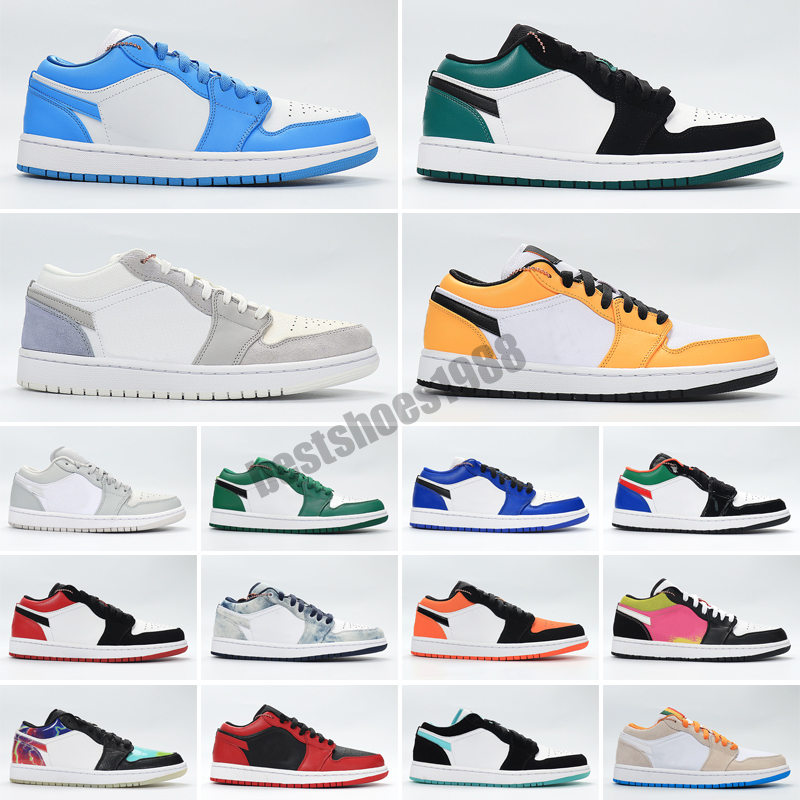 

2021 Jump Low 1 1s basket ball shoes top OG black toe court purple SP men women sneakers Eur 36-46, Color 15