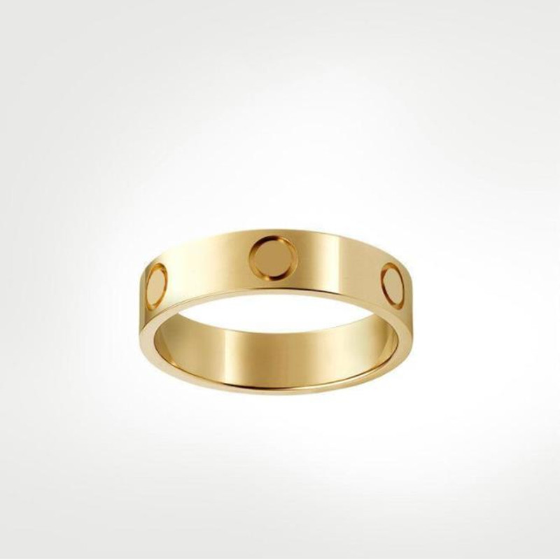 

50%off 4mm 5mm titanium steel silver love ring men and women rose gold jewelry for lovers couple rings gift size US5-11 item