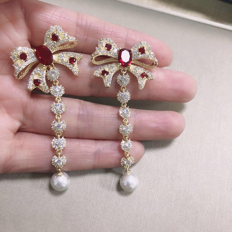 

Dangle & Chandelier Bilincolor Fashion Knot Long Pearl Drop Earrings For Women