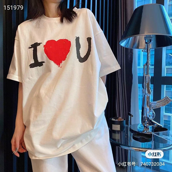 

Summer Cartoon Tee women big size t shirt i love you over size summer t shirt for girl, Black