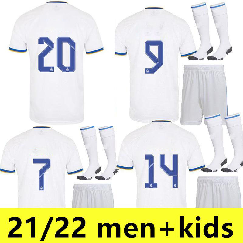 

Real Madrid Jerseys 21 22 BENZ Soccer Jersey MOD Fans Player Version JR. Football Shirt Mens Kids Sets Uniforms Shorts Socks888, Black;yellow