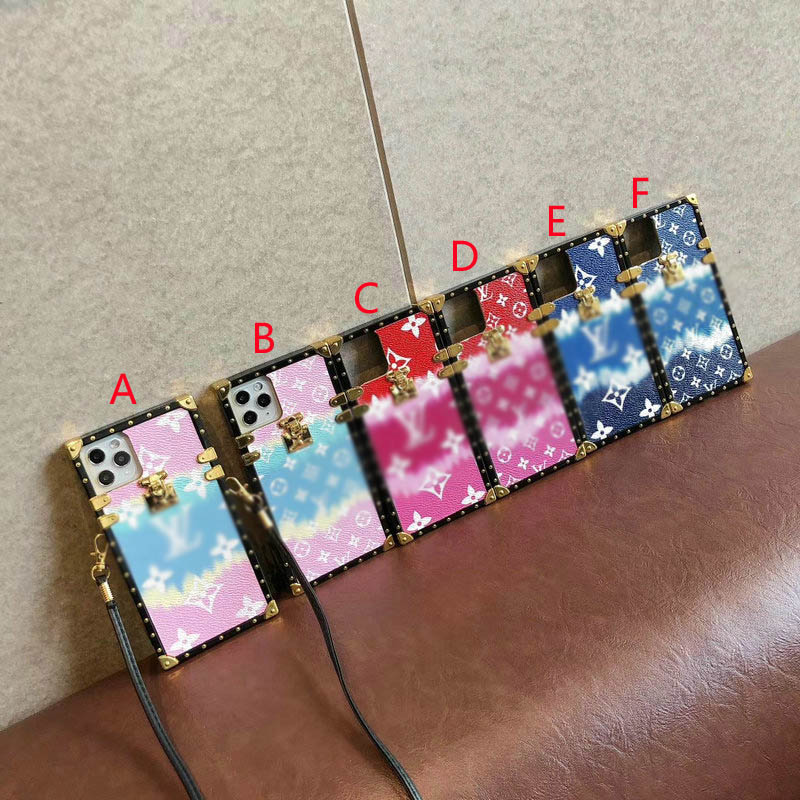 

The new color gradient mobile phone case is suitable for iphone 11 11pro max XR XS max X 7 7plus 8 8plus TPU soft shell with lanyard 12/12pr