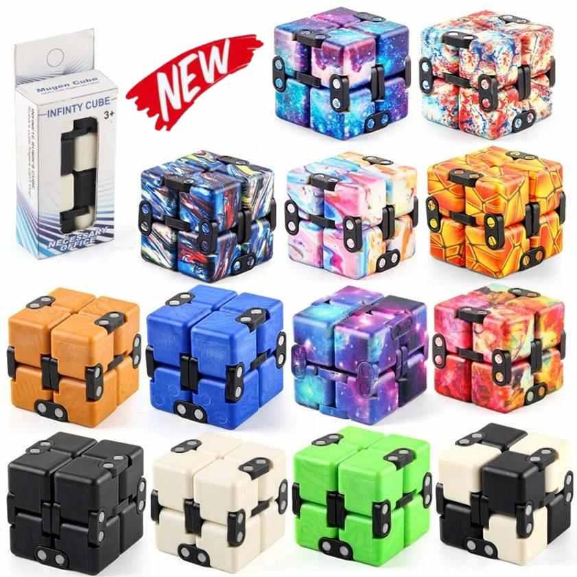 

High quality Infinity Magic Cube Creative Galaxy Fitget toys Antistress Office Flip Cubic Puzzle Mini Blocks Decompression Toy DHL 3-7 days delivery CY15