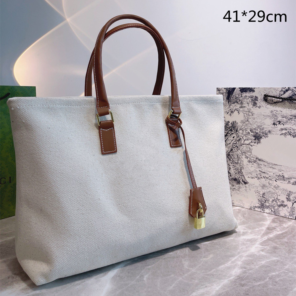 

Women Handbags Shoulder Bags Luxury Handbags Canvas Shopping Bag Ladies Purses Fashion Large Totes White High Quality, Contact seller