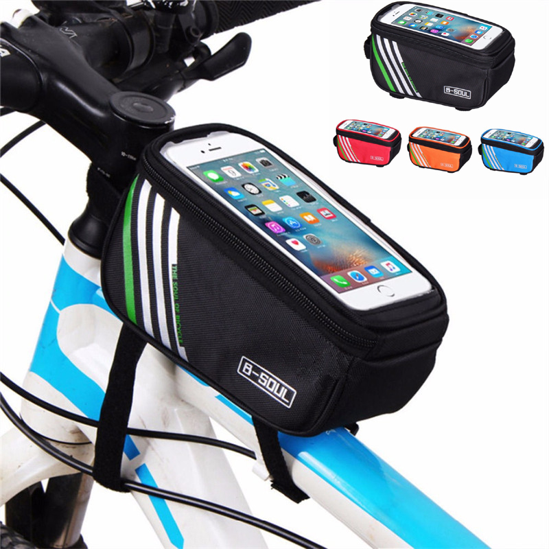 

Bicycle bike bags waterproof cycling bag bike frame phone holder pannier touch screen phone pouch basket cycling tools
